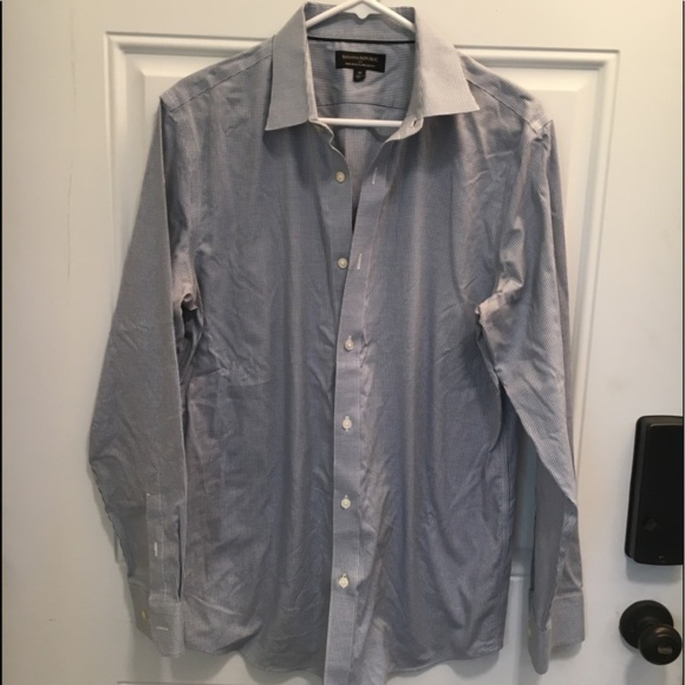Banana Republic Mens Long sleeve checkered Shirt